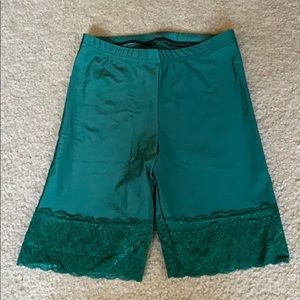 American Apparel bike shorts with lace